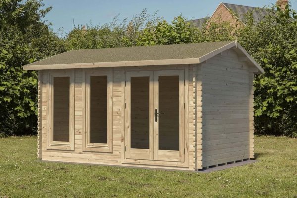 Forest Garden Chiltern 4.0m x 3.0m Apex Double Glazed Log Cabin (Felt Shingles with Underlay)