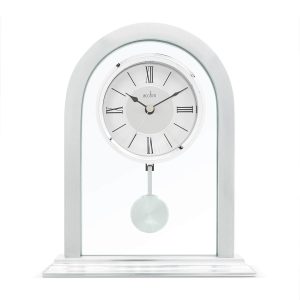 Acctim Colney Pendulum Mantel Clock Silver