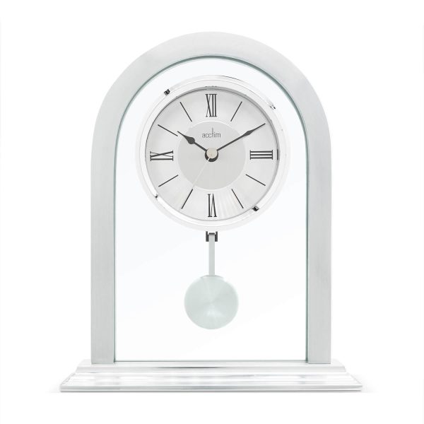 Acctim Colney Pendulum Mantel Clock Silver