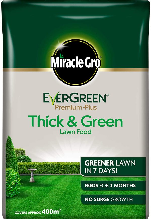 Miracle Gro EverGreen Premium Plus Thick & Green Lawn Food 8kg / 400m2