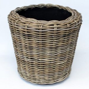 Round rattan large plant pot