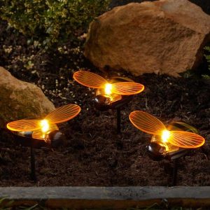 Smart Garden Solar Bee Stake Light - Pack of 3