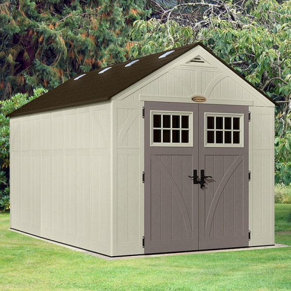 8' x 13' Suncast New Tremont Two Apex Roof Plastic Garden Storage Shed (2.43m x 4.03m)