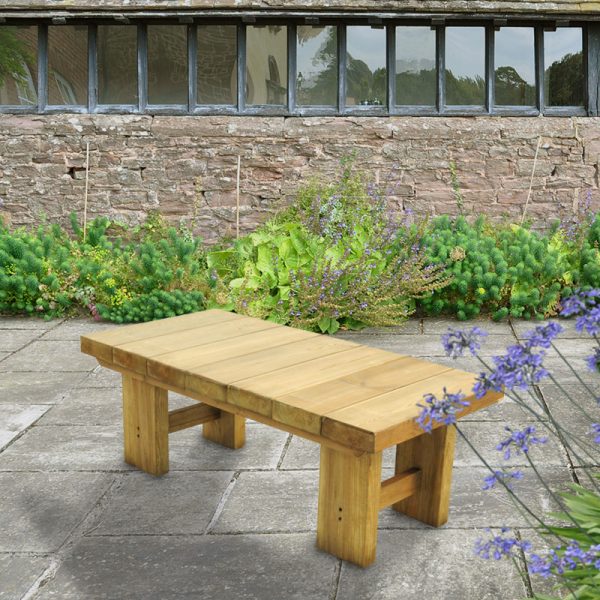 Forest Low Sleeper Wooden Garden Table 4'x2' (1.2x0.6m)