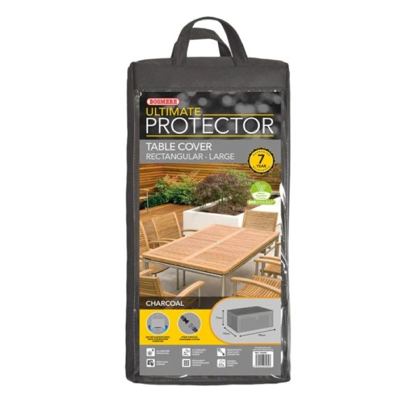 Ultimate Protector Rectangular Table 8 Seat Charcoal Cover