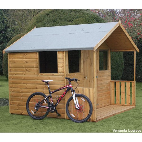 10' x 8' Traditional Shiplap 8' Cabin Garden Shed (3.05m x 2.44m)