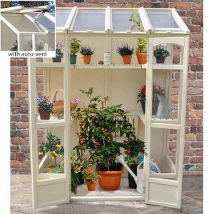 5'x2' Forest Victorian Tall Wall Greenhouse with Auto Vent (1.47x0.72m)