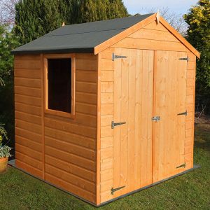 6' x 6' Shire Arran Double Door Wooden Garden Shed (1.97m x 1.83m)