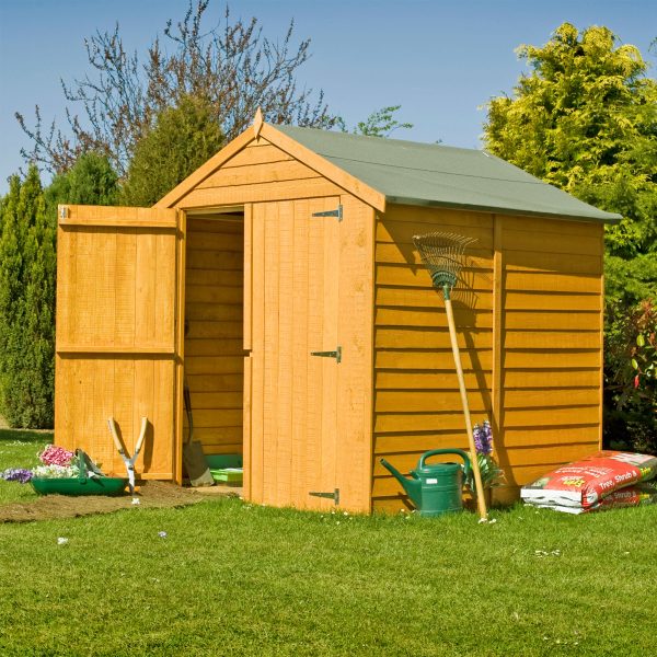 6' x 6' Shire Overlap Double Door Wooden Garden Shed (2.01m x 1.82m)