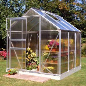 6'x6' Halls Aluminium Frame Polycarbonate Greenhouse (1.92x1.94m)