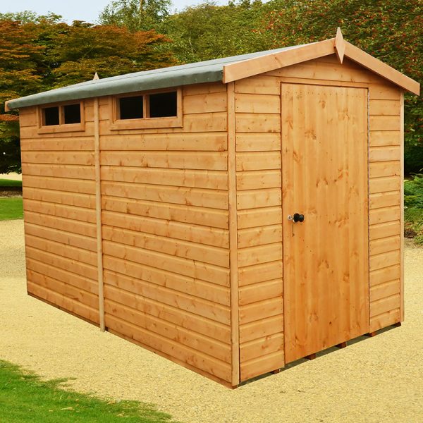 8' x 10' Shire Premium Security Apex Wooden Garden Shed (2.39m x 2.99m)