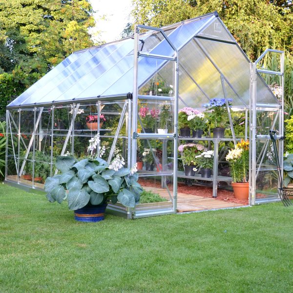 8'x12' Palram Canopia Balance Large Walk In Aluminium Framed Greenhouse (2.4x3.6m)