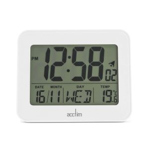 Acctim Otto Digital Bedside Alarm Clock White