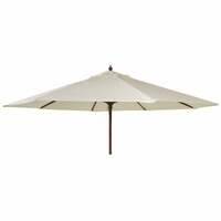 Alexander Rose 3m Hardwood Round Garden Parasol - Ecru