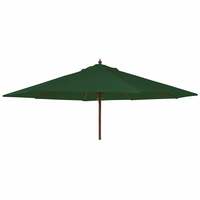 Alexander Rose 3m Hardwood Round Garden Parasol - Green