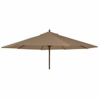 Alexander Rose 3m Hardwood Round Garden Parasol - Taupe