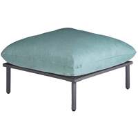 Alexander Rose Beach Footstool - Flint Frame, Flint Frame, Jade Cushion