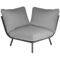 Alexander Rose Beach Lounge Corner Module - Flint Frame, Flint Frame, Grey Cushion