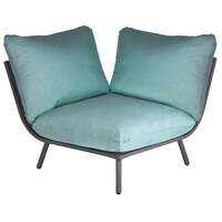 Alexander Rose Beach Lounge Corner Module - Flint Frame, Flint Frame, Jade Cushion