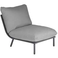 Alexander Rose Beach Lounge Middle Module - Flint Frame, Flint Frame, Grey Cushion