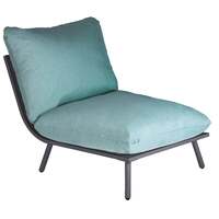 Alexander Rose Beach Lounge Middle Module - Flint Frame, Flint Frame, Jade Cushion