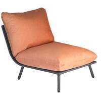 Alexander Rose Beach Lounge Middle Module - Flint Frame, Flint Frame, Ochre Cushion