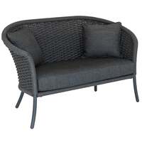 Alexander Rose Cordial Curved Top Lounge Sofa - Grey, Charcoal