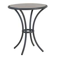 Alexander Rose Cordial Grey Bistro Table with Pebble Laminate Top