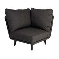 Alexander Rose Cordial Luxe Outdoor Dark Grey Corner Module with Cushion, Grafito