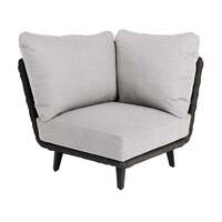 Alexander Rose Cordial Luxe Outdoor Dark Grey Corner Module with Cushion, Niebla