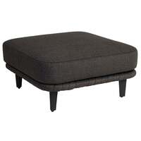 Alexander Rose Cordial Luxe Outdoor Dark Grey Ottoman with Cushion, Grafito