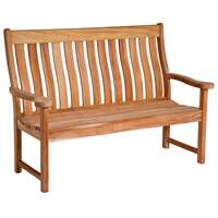 Alexander Rose Mahogany High Back Wooden Bench 5ft (1.5m)