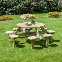 Alexander Rose Pine Gleneagles 8 Seat Picnic Table