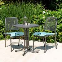 Alexander Rose Portofino Bistro 2 Seater Side Chair Round Set, With Jade Cushions