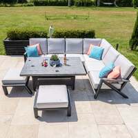 Bracken Outdoors Calgary Corner Sofa Garden Furniture Set with Height Adjustable Table