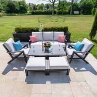 Bracken Outdoors Calgary Lounge Sofa Garden Furniture Set with Height Adjustable Table