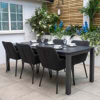 Bracken Outdoors Milano 6 Seat Rectangular Fabric Chair Garden Furniture Dining Set