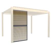 Bracken Outdoors Wood Effect Louvre Shutters Fixed Panel for 3m Garden Pergola