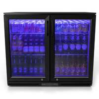 Draco Grills Avalon Outdoor Black Stainless Steel Double Bar Fridge 208L