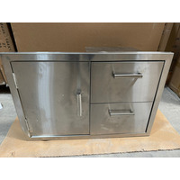 Draco Grills Stainless Steel Build-in Outdoor Kitchen Dual Drawer and Single Door Unit **Ex Display**