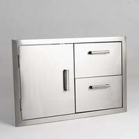 Draco Grills Stainless Steel Build-in Outdoor Kitchen Dual Drawer and Single Door Unit