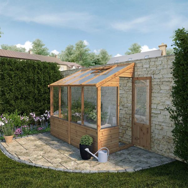 Mercia 8 X 4Ft Traditional Lean Too Greenhouse