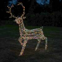 Christmas Reindeer Light - 1.4M Laser Strip Outdoor Light Up Stag with 330 White LEDs