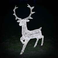 Christmas Reindeer Light - 1.4M Soft Acrylic Outdoor Light Up Stag with 330 White LEDs