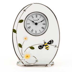 Glass & Wire Bumble Bee Mantel Clock