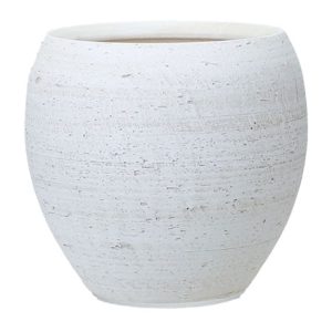 Large textured plant pot - white