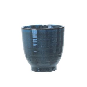 Small glazed plant pot - blue