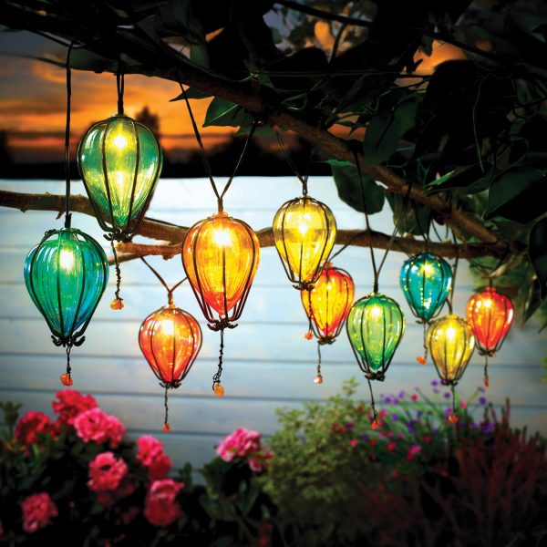 Solar String Lights (Balloon Design) L3.8m (Incl. L2m Cable to Solar Panel)