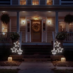 Triple Star Garden Light Battery Warm White