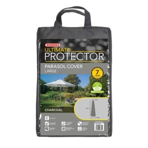 Ultimate Protector Parasol Large Charcoal Cover + Zip